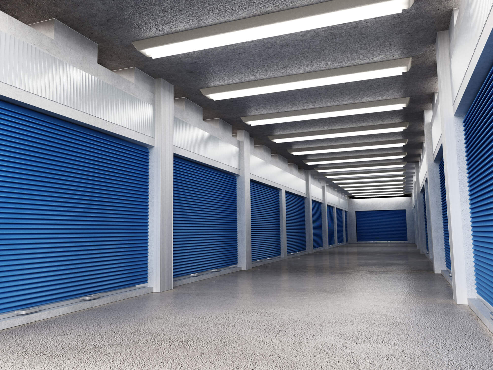 indoor blue storage