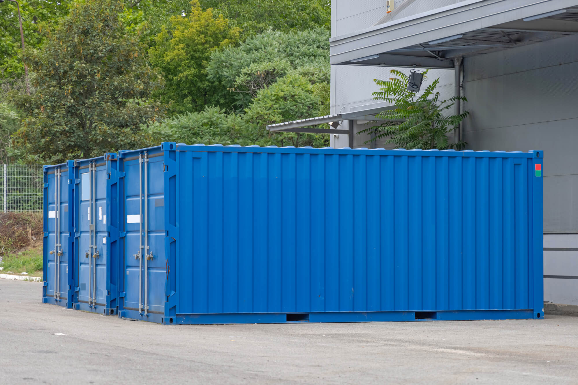Blue iron container